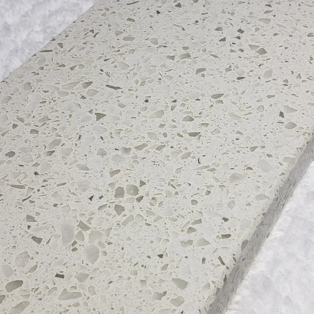 Quartz Stone Cutting Board cheese sushi charcuterie tray 5x10 white chunky chip